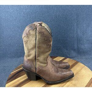J.B. Dillon Tan and Brown Western Heeled Boots
